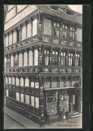 AK Einbeck, Altdeutsches Haus mit Handlung