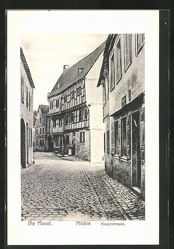 AK Müden / Mosel, Hauptstrasse mit Gasthaus