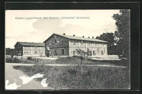 AK Lensterhof, Kinder-Logierhäuser der Kolonie von der Südseite