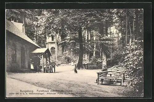 AK Bungsberg, Forsthaus mit Elisabethturm