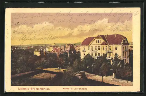 AK Malente-Gremsmühlen, Kurhotel Luisenhöhe bei Dämmerung