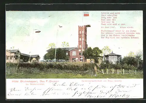 AK Gremsmühlen, Hotel Bruhnskoppel bei Sonnenschein