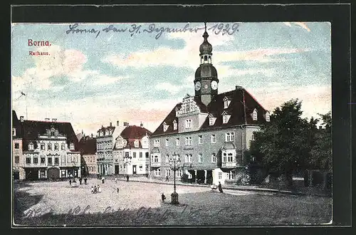 AK Borna, Blick auf das Rathaus