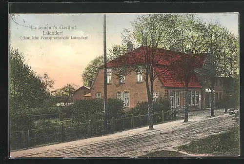 AK Latendorf, Gasthof von Lindemann
