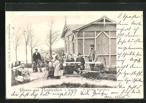 AK Neukirchen / Angeln, Gasthaus P. Schütt`s Strandhalle