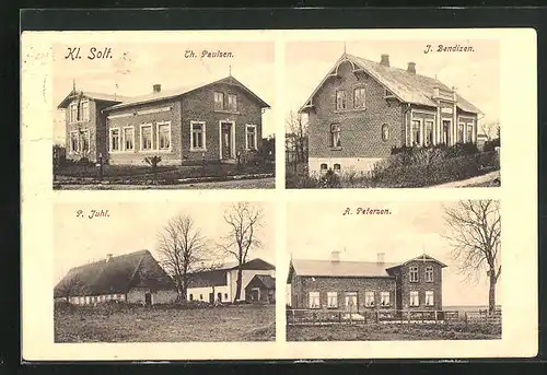 AK Kleinsolt, Wohnhäuser von Th. Paulsen, P. Juhl u. A. Petersen