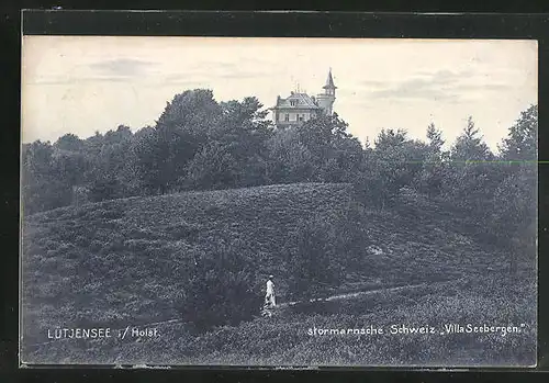 AK Lütjensee i. Holst., Blick auf die Villa Seebergen