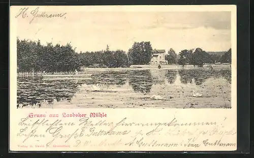 AK Lasbek, Blick auf das Hotel Lasbeker Mühle