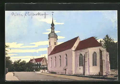 AK Riesa, Blick auf die Klosterkirche