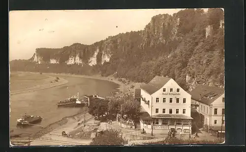 AK Rathen / Sächs. Schweiz, Hotel Erbgericht an der Elbe