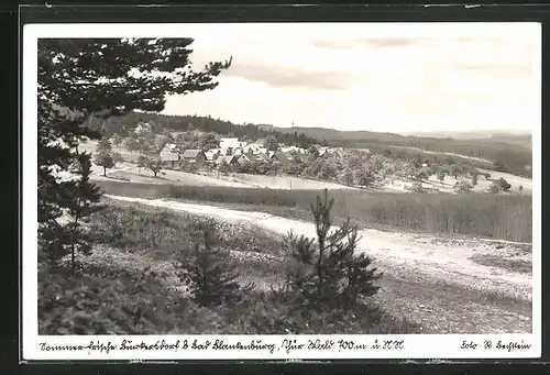 AK Burkersdorf / Thür. Wald, Blick auf den Urlaubsort