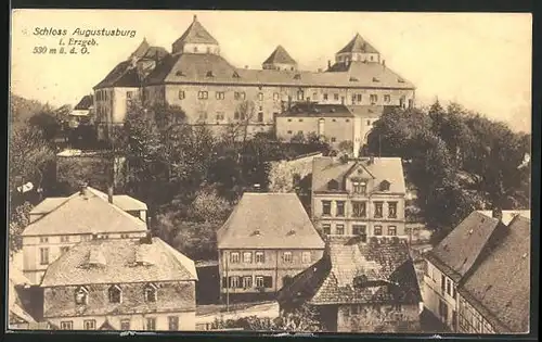 AK Augustusburg i. Erzgeb., Blick auf das Schloss