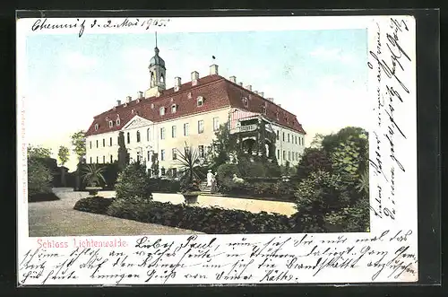 AK Lichtenwalde, Teilansicht vom Schloss