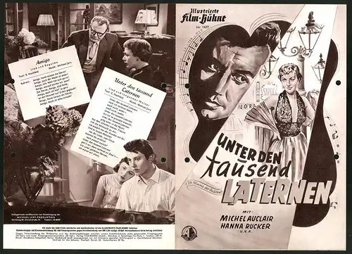 Filmprogramm IFB Nr. 1477, Unter den tausend Laternen, Michel Auclair, Hanna Rucker, Regie: Erich Engel