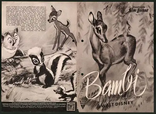 Filmprogramm IFB Nr. 972, Bambi, Walt Disney, Zeichentrickfilm
