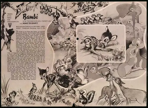 Filmprogramm IFB Nr. 972, Bambi, Walt Disney, Zeichentrickfilm