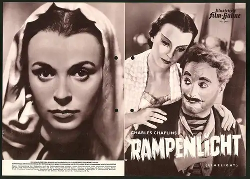 Filmprogramm IFB Nr. 2441, Rampenlicht, Charles Chaplin, Claire Bloom, Sydney Chaplin, Regie: Charles Chaplin