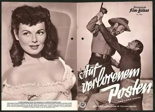 Filmprogramm IFB Nr. 2245, Auf verlorenem Posten, Joel McCrea, Barbara Hale, Alex Nicol, Regie: George Sherman