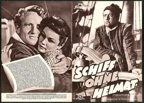 Filmprogramm IFB Nr. 2056, Schiff ohne Heimat, Spencer Tracy, Gene Tierney, Van Johnson, Regie: Clarence Brown