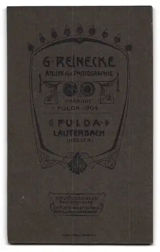 Fotografie G. Reineck, Fulda, ältere Dame mit Gibson Frisur im Profil