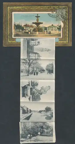 Leporello-AK Troyes, Boulevard Gambetta, L`Hotel de Ville, Le Cirque municipal