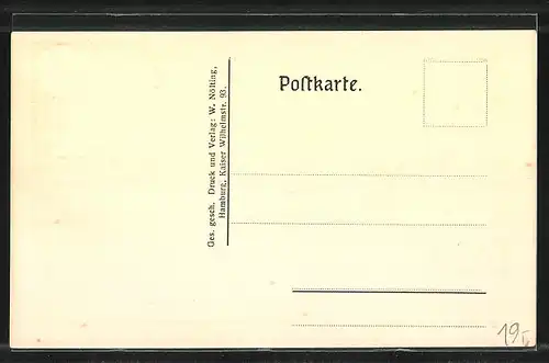 AK Hamburg, 16. Deutsches Bundesschiessen 1909, Schütze grüsst schöne Frau, Schützenverein