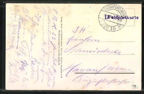 AK Frankfurt a. M., Deutsches Bundes- u. Jubiläumsschiessen 1912, Schützenverein, Zwei Schützen mit Gewehr