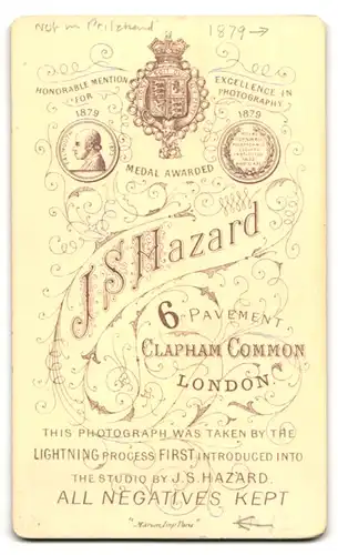 Fotografie J.S. Hazard, London, 6 Pavement, Portrait Schauspieler im Bühnenkostüm