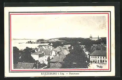 AK Ratzeburg i. Lbg., Panorama & Pferdewagen