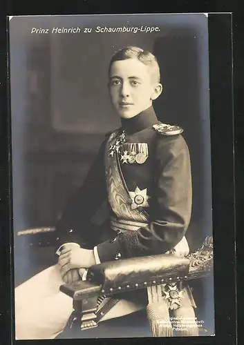 AK Prinz Heinrich zu Schaumburg-Lippe in Uniform
