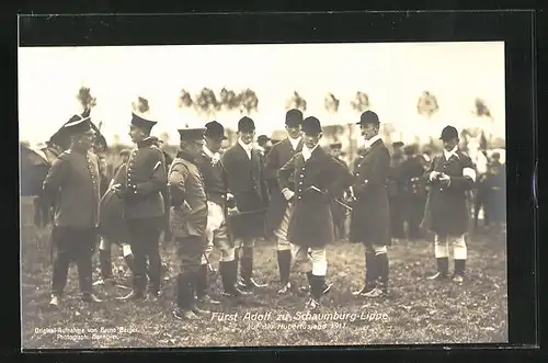 AK Fürst Adolf zu Schaumburg-Lippe auf der Hubertusjagd 1911