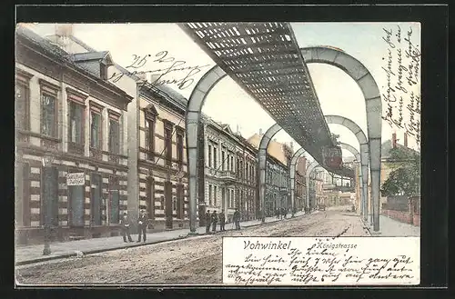 AK Vohwinkel, Schwebebahn über der Königstrasse