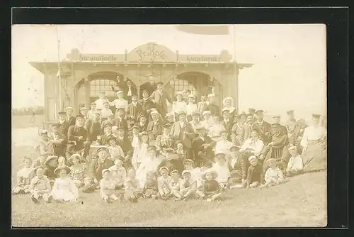 Foto-AK Cuxhaven, Reuter`s Cafe Strandhalle-Kugelbaake ca. 1910