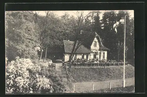 AK Stade, Gasthof Schützenhaus v. W. Lehmkuhl auf dem Schwarzenberge