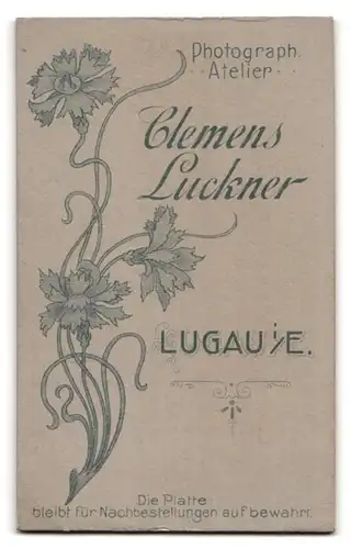 Fotografie C. Luckner, Lugau i. E., stattlicher Herr im Jackett
