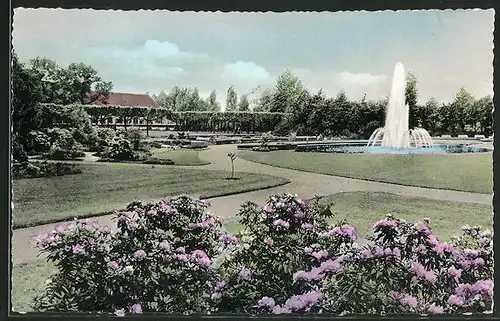 AK Bottrop, Overbeckshof mit Grossen Wasserspielen