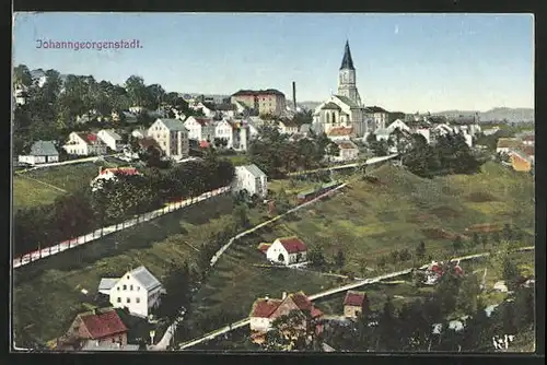 AK Johanngeorgenstadt / Erzgeb., Panoramablick auf den Ort