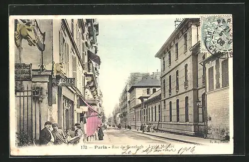 AK Paris, Rue du Bangelagh, Lycée Moliere