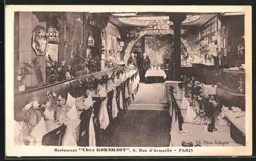 AK Paris, Restaurant Chez Korniloff, 6, Rue d`Armaillé