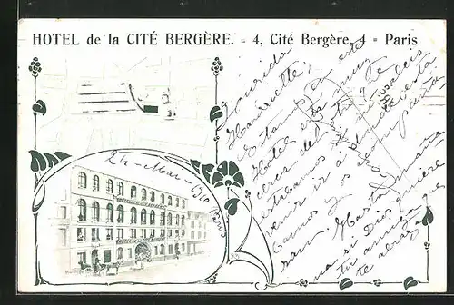 AK Paris, Hotel de la Cité Bergére