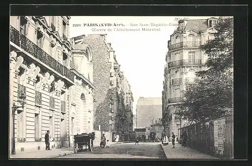 AK Paris, Rue Jean-Baptiste-Dumas, Oeuvre de l'Allaitement Maternel