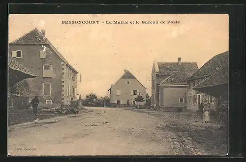 AK Bessoncourt, la Mairie et le Bureau de Poste
