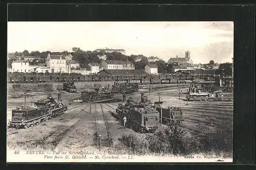 AK Nevers, Vue sur Sainte-Gildard