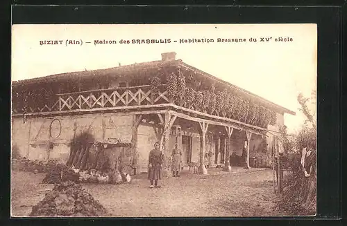 AK Bizat, Maison des Brabellis, Habitation Bressane du XV. siecle