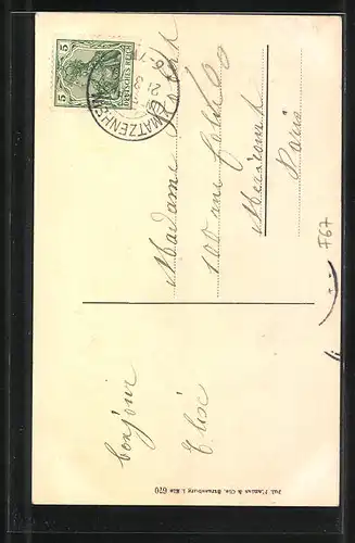 AK Benfeld, Passanten vor dem Rathaus