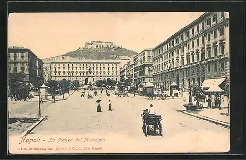 AK Napoli, La Piazza del Municipio