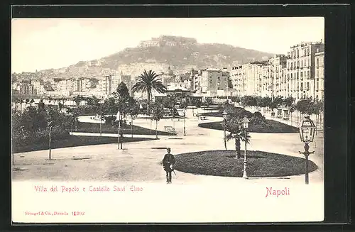 AK Napoli, Villa del Popolo e Castello Sant`Elmo