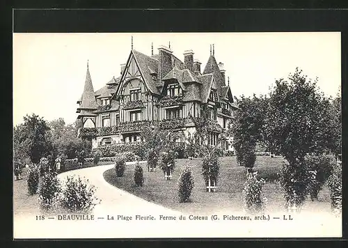 AK Deauville, La Plage Feurie, Ferme du Coteau