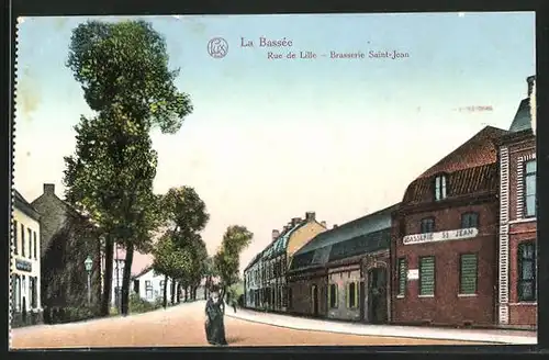 AK La Bassée, Rue de Lille, Brasserie Saint-Jean