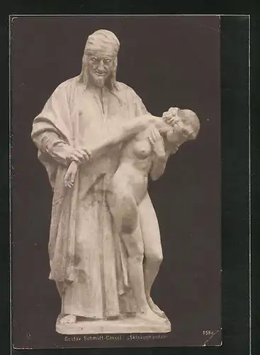 AK Statue Sklavenhandel, Gustav Schmidt-Cassel